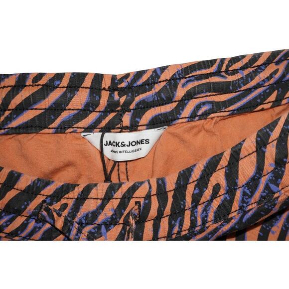 Jack & Jones Zebra Print Swim Shorts XXL Drawstring Waist Streetwear - Picture 4 of 8